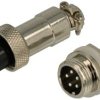 Złącze; C01/5p; 5 torów; lutowany; 0,5mm2; 6mm; gniazdo na przewód + wtyk na panel; 12mm; srebrny; czarny; 5A; 125V; DAFA LINKER