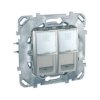 UNICA TOP Płytka czołowa 2x RJ45 aluminium MGU50.6161.30Z SCHNEIDER ELECTRIC