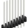 Pin header, 8 pole, pitch 1.27 mm, straight, black, 10060542