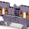 Through terminal block, push-X connection, 0.5-4.0 mm², 1 pole, 24 A, 8 kV, purple, 1741936