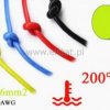 Kabel silikonowy - żółty; cynowana miedź 0,06mm2