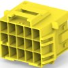 Connector, 15 pole, pitch 6 mm, straight, yellow, 4-1971875-7