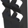 Side element, PA, (W x H x D) 45 x 22.8 x 105.3 mm, black, for OMNIMATE enclosure, 1111720000
