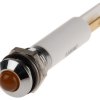 Lampka kontrolna do montażu panelowego 110V ac Pomarańczowy 8mm LED Chrom RS PRO