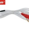 PRZEWOD JACK 2*RCA 5M BIALY JKR22