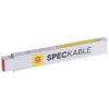 Miara składana metrówka drewniana z kątami 2m/17mm biała-żółta SPEC KABLE