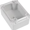 ABS enclosure, (L x W x H) 88.2 x 64.3 x 41.65 mm, transparent/light gray, IP65, 4U63090604437