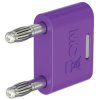 Stäubli 644012-26 KS-4N-19 connector, violet, 4 mm pin, insulated brass