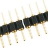 IC plug-in adapter strips with solder pins on both sides Ø 0.50 mm, 32 pole, pitch 2.54 mm, brass, tin-plated, 034-1-032-D-M1T-X