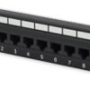 Patch panel, LSA, (W x H x D) 482 x 44 x 109 mm, black, DN-91508U
