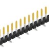 Pin header, 15 pole, pitch 2.54 mm, angled, black, SLLP5SMD06615S