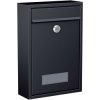 Basi 2170-1305 BK 100M Letterbox Steel Anthracite, 2 Keys, Name Plate