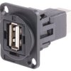 Złącze USB A to B Montaż na panelu Żeński 2.0 ,1-portowe