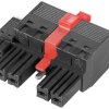 Weidmüller 2628650000 Obudowa złącza pin żeńskiego na kabel BVF 7.62HP/04/180MSF3 BCF/08R SN BK BX, piny: 4, 35 A, 25 sz