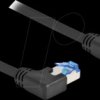 80212 Patch cable, Cat.6a, S/FTP, left angled, 3 m, black