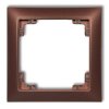 DECO Ramka uniwersalna pojedyncza z tworzywa DECO Soft brązowy metalik 9DRSO-1
