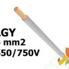 Przewód LGY 6,0 mm2 szary (450/750V) jednożyłowy linka H07V-K (krążki 100m) 5907702814094 ELEKTROKABEL