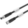 Sensor actuator cable, M8-cable plug, straight to M8-cable socket, straight, 3 pole, 3 m, PUR, black, 4 A, 1824570300