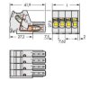WAGO Obudowa złącza pin żeńskiego na kabel 831 Ilość pinów 4 Wymiary siatki: 7.62 mm 831-3104 24 szt.