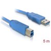 Delock 82582 USB 3.2 Gen 1 Cable USB-A to USB-B 5m Blue Gold-plated