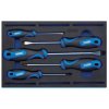 Draper 63400 Soft Grip Screwdriver Set in 1/4 Drawer EVA Insert Tray (5 Piece)
