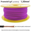 Przewód instalacyjny miedziany jednożyłowy LgY 1,50 mm2, linka giętka, fioletowy