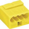 Złącze do puszki podtynkowej stała: -0.8 mm² Ilość styków: 4 WAGO 1 szt. żółty