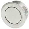 Vandal-proof pushbutton, 1 pole, silver, unlit , 0.125 A/48 V, mounting Ø 19 mm, IP67, 1241.2812