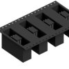 Pin header, 10 pole, pitch 2.54 mm, angled, black, 10140390
