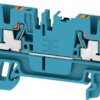 Through terminal block, push-in connection, 2.5 mm², 24 A, 8 kV, blue, 2674760000