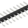 Pin header, 10 pole, pitch 2 mm, straight, black, 10127161