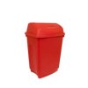 Pojemnik na odpady 50L, kolor: Czerwony, materiał: Plastikowy, RS PRO Uchylna