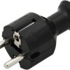 Wtyczka przedłużacza 230V z uziemieniem WT-40 czarna prosta