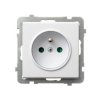 SONATA Gniazdo pojedyncze z uziemieniem z przesłonami biały GP-1RZP/m/00 OSPEL
