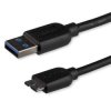 Kabel USB Złącze A USB A Złącze B Micro USB typu B dł. 3m Kabel USB-A do USB Micro-B USB 3.0 kolor: Czarny