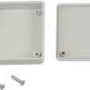 ABS miniature enclosure, (L x W x H) 60 x 60 x 15 mm, light gray (RAL 7035), IP54, 1551TTGY