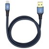 Oehlbach 9321 USB 2.0 USB-A to Lightning Cable 0.5m Blue Gold Plated