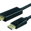 Kabel DisplayPort długość 2m B: HDMI A: Display Port Roline