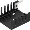 Finger shaped heatsink, (L x W x H) 31.2 x 30.4 x 12.5 mm, 17 K/W, black anodized, 10006511