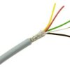Przewód; do transmisji danych; Technotronik; LIYCY; 5x0,34mm2; linka; Cu; szary; PVC; okrągły; ekranowany; 300V; zwój 200m; Tech