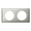 CELIANE Ramka anodised tekstura aluminium- podwójna 068722 LEGRAND