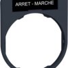 Label holder, printed with “ARRET-MARCHE”, for Harmony XB4F/XB5F, ZBYF2166