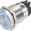 TRU COMPONENTS TC-8904692 Przełącznik wciskany LAS1-GQ-11E/L/B/12V/S, 19 mm, 250 V/AC, 3 A, 1 szt.