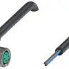 Sensor actuator cable, M8 cable socket, angled, A to open end, 3 pole, 5 m, PUR, black, 4 A, 234128