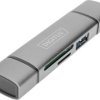Zewnętrzny czytnik kart pamięci / Hub Digitus DA-70886 DA-70886 USB 3.0, USB-A, USB-C®
