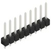 Pin header, 9 pole, pitch 2.54 mm, straight, black, 10054017