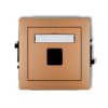 DECO Gniazdo multimedialne pojedyncze bez modułu (standard Keystone) złoty metalik 8DGM-1P KARLIK