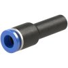 Connector, L 41.5 mm, 10 bar, plastic/brass, nickel-plated, for hose, 109877