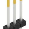 Pin header, 3 pole, pitch 2 mm, straight, black, 10129961