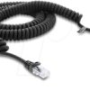 91236 RJ50 spiral cable, 3 m, black